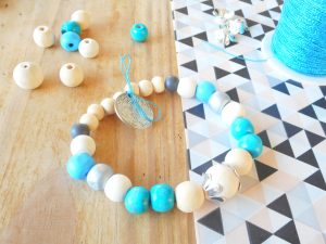 tuto bracelet grosses perles en bois sur le blog diy Jeanne s'amuse